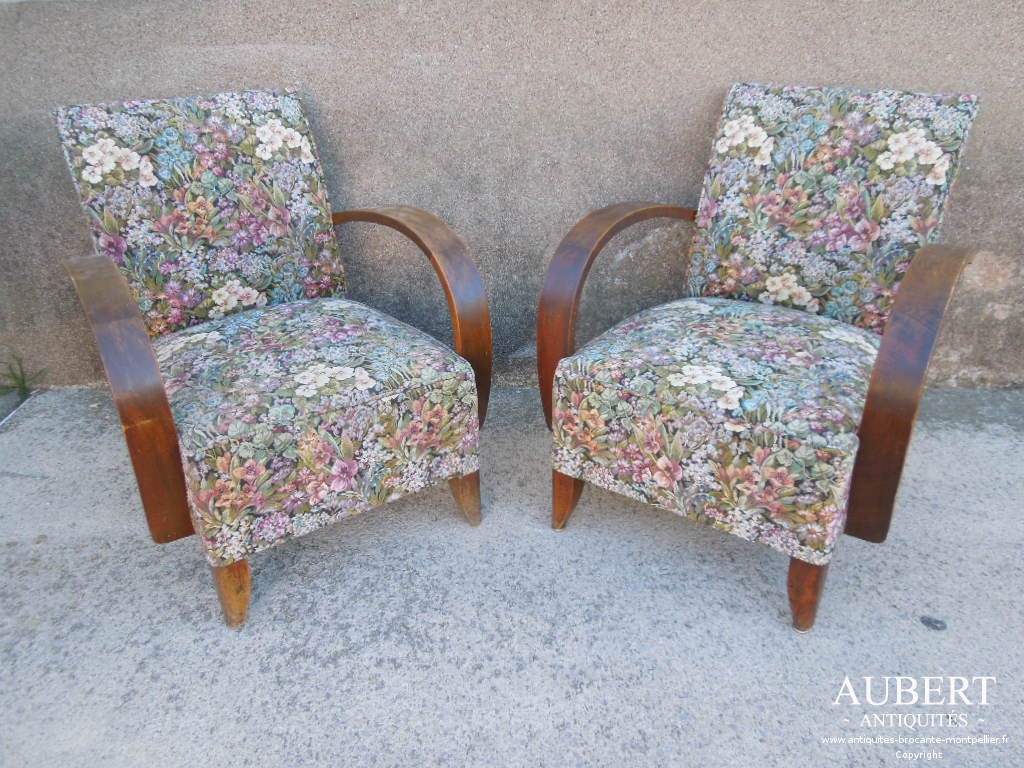 paire de fauteuil art deco fauteuil retro vintage antiquites brocante sur montpellier sete fabregues achat vente mobilier ancien et vintage 