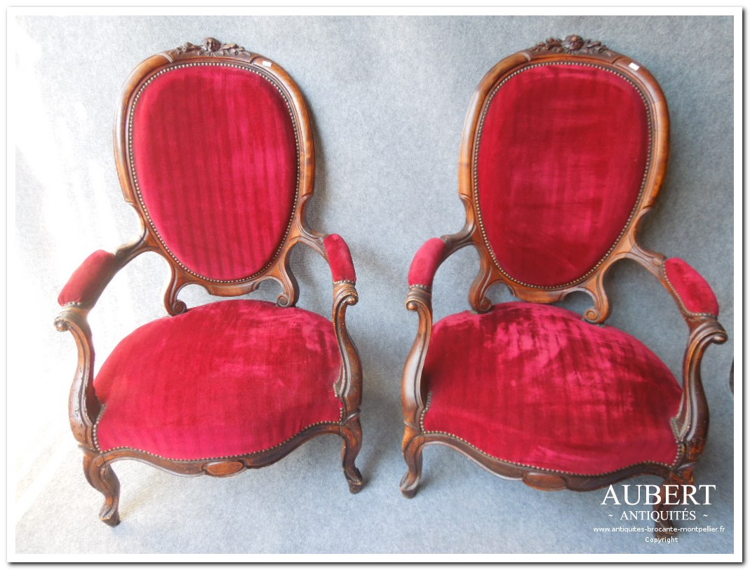 fauteuil napoleon III antiquites brocante aubert achat vente debarras montpellier sete